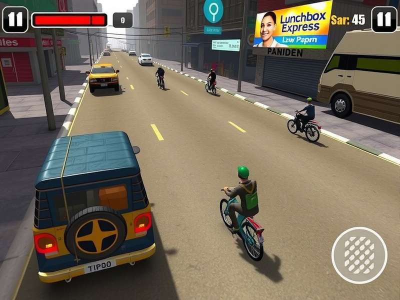 Lunchbox Express Gameplay Screenshot showing tiffin delivery in Mumbai streets